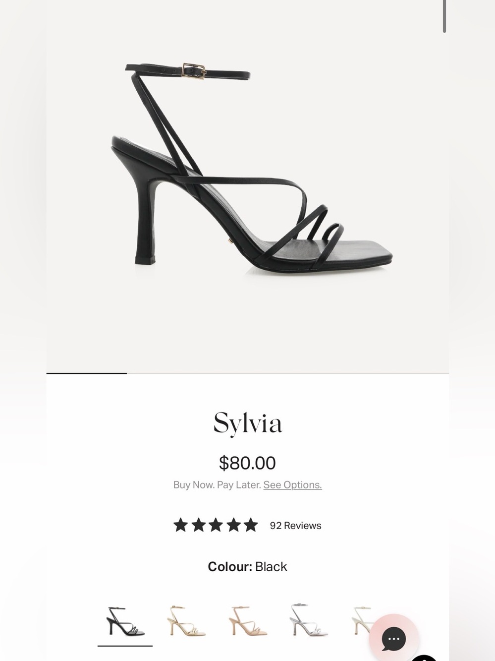 Bellini Sylvia Black Strappy Heeled Sandal
